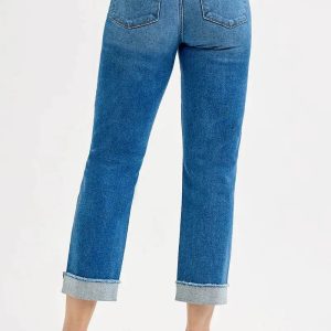 RISEN Full Size High Rise Boyfriend Fit Ankle Jeans Plus SIze - Image 5