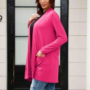 Basic Bae Full Size Open Front Long Sleeve Cardigan with Pockets - Image 14