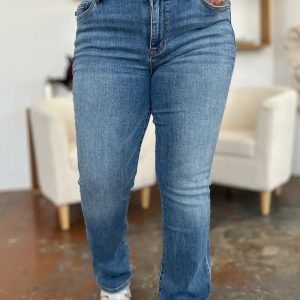Judy Blue Full Size Mid-Rise Waist Straight Jeans - Image 8