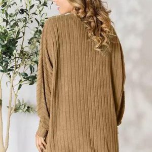 Basic Bae Full Size Ribbed Cocoon Cardigan - Image 10