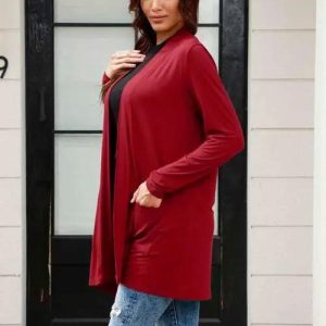 Basic Bae Full Size Open Front Long Sleeve Cardigan with Pockets - Image 11