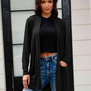 Basic Bae Full Size Open Front Long Sleeve Cardigan with Pockets - Image 7