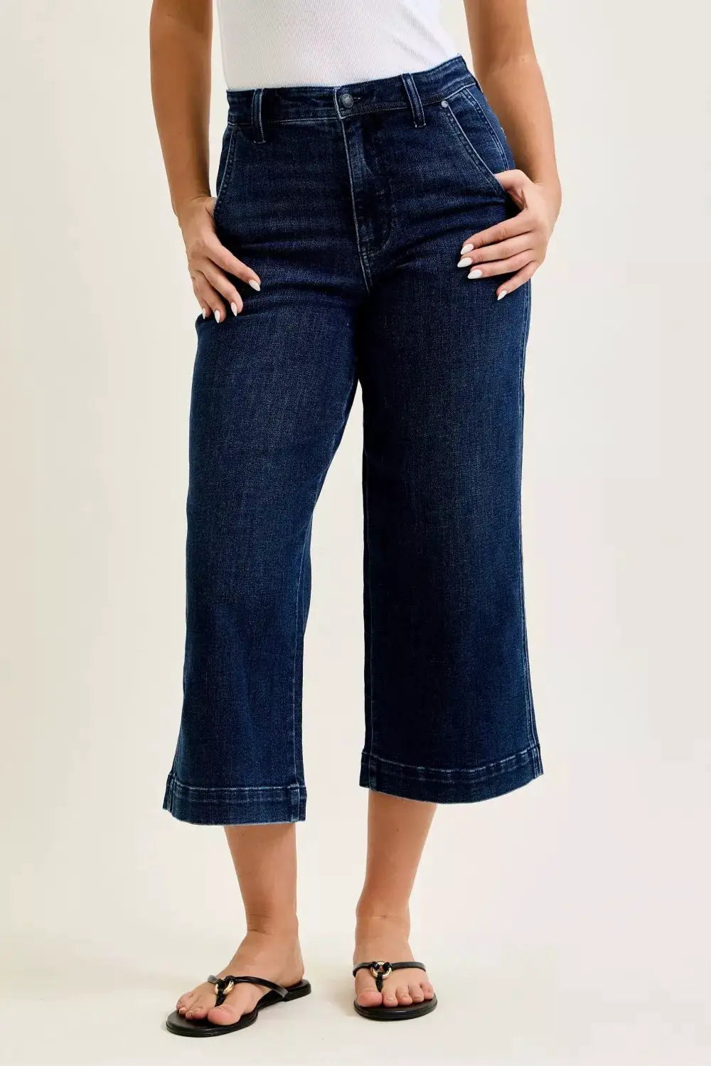 Judy Blue High Waist Ankle Wide Jeans - Image 2