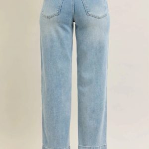 Judy Blue Full Size Mr Release Hem Wide Leg Jeans Plus Size - Image 5
