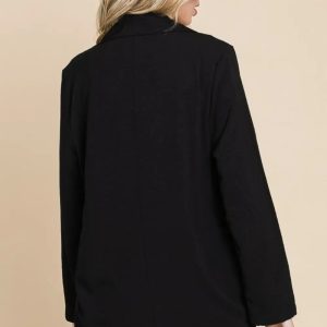 Culture Code One Button Long Sleeve Blazer with Pockets - Image 2