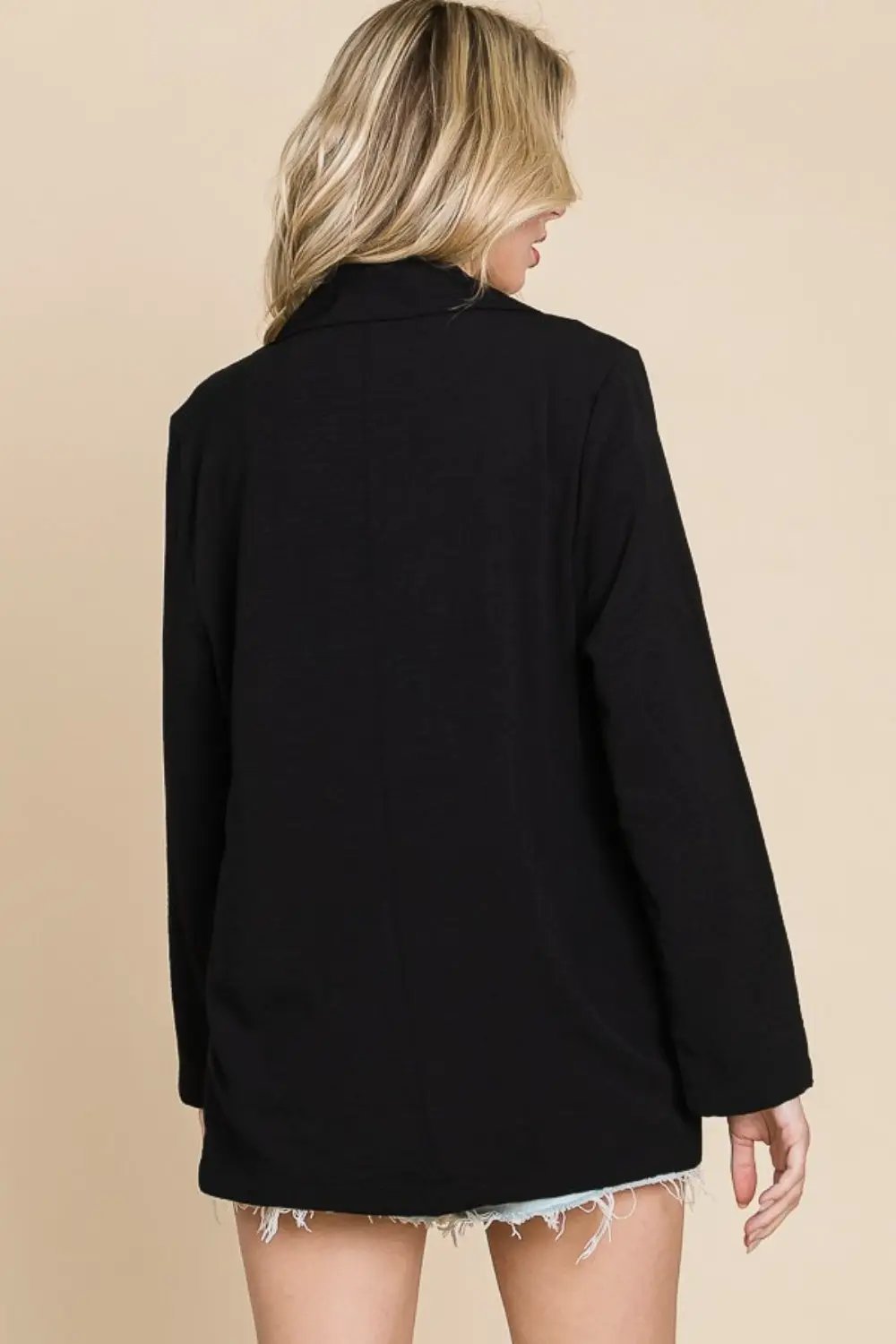 Culture Code One Button Long Sleeve Blazer with Pockets - Image 2