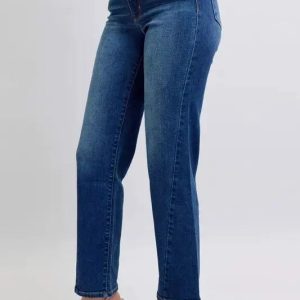 Judy Blue Full Size Side Seam Detail Straight Jeans with Pockets - Image 5