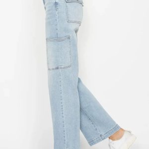 Judy Blue Full Size High Waist Straight Cargo Jeans - Image 3