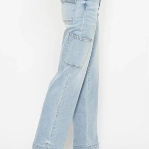 Judy Blue Full Size High Waist Straight Cargo Jeans - Image 7