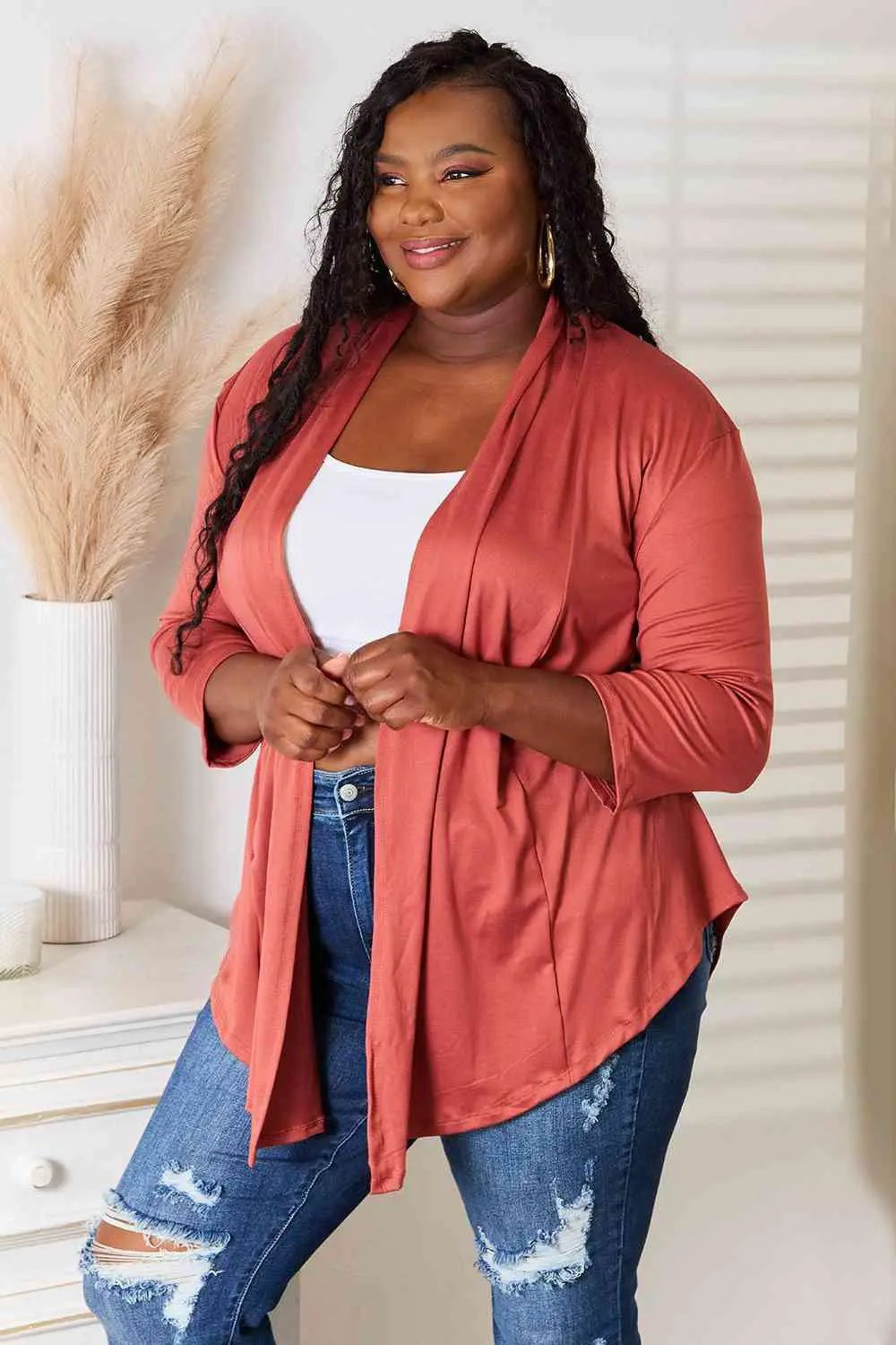 Culture Code Full Size Open Front Cardigan - Image 6