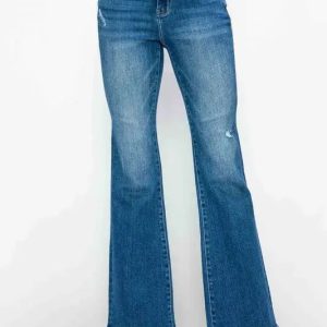bytos Full Size High Rise Bootcut Jeans with Pockets - Image 1