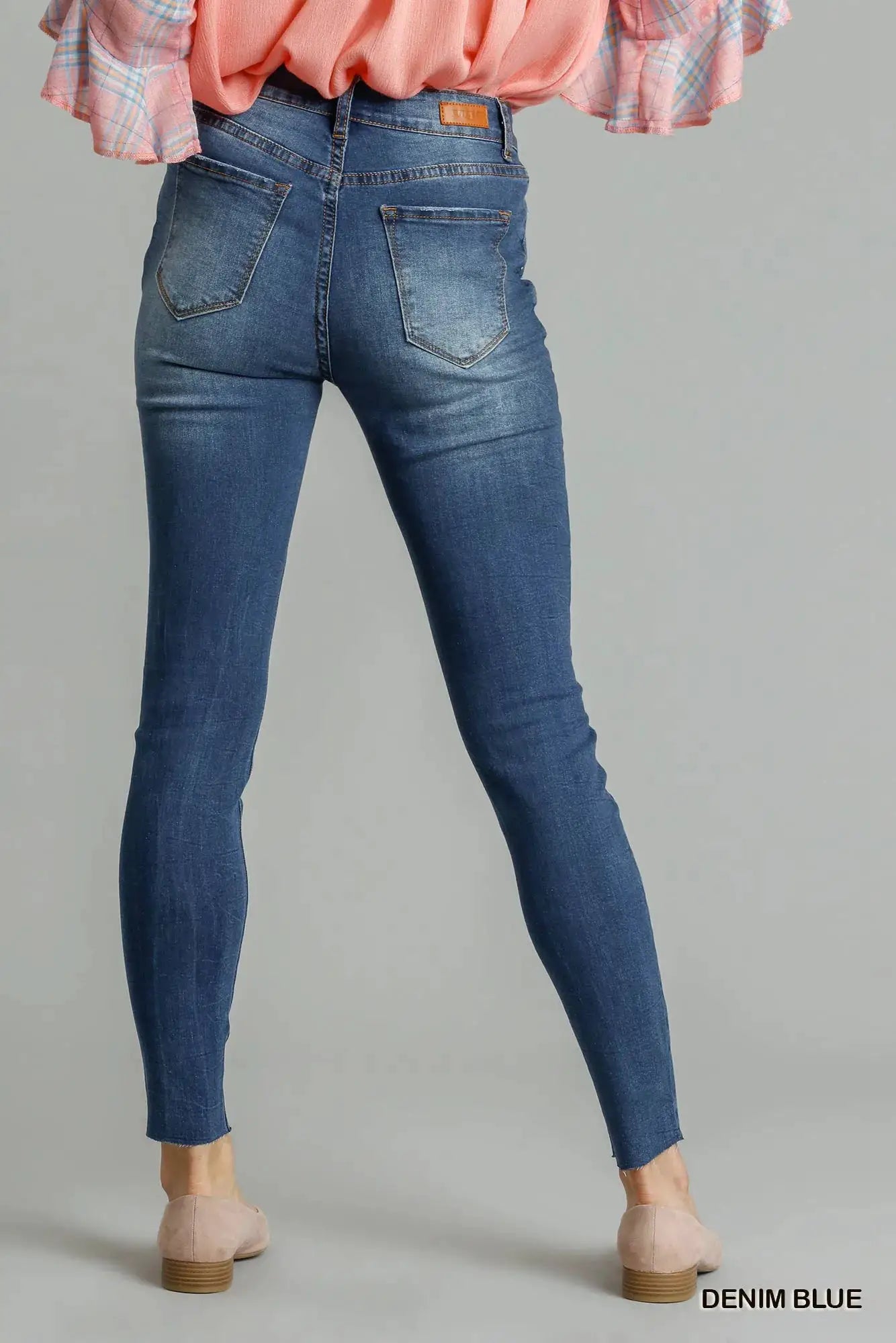 Umgee Distressed Skinny Jeans with Pockets - Image 2