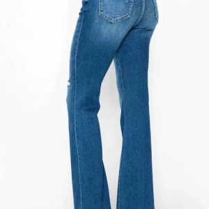 bytos Full Size High Rise Bootcut Jeans with Pockets - Image 6