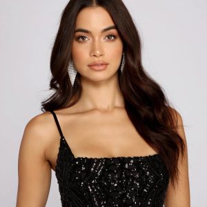 Lissie Formal Sequin Mini Dress - Image 3