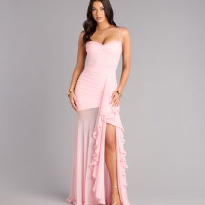 Sherrie Mesh Slit Mermaid Formal Dress - Image 1