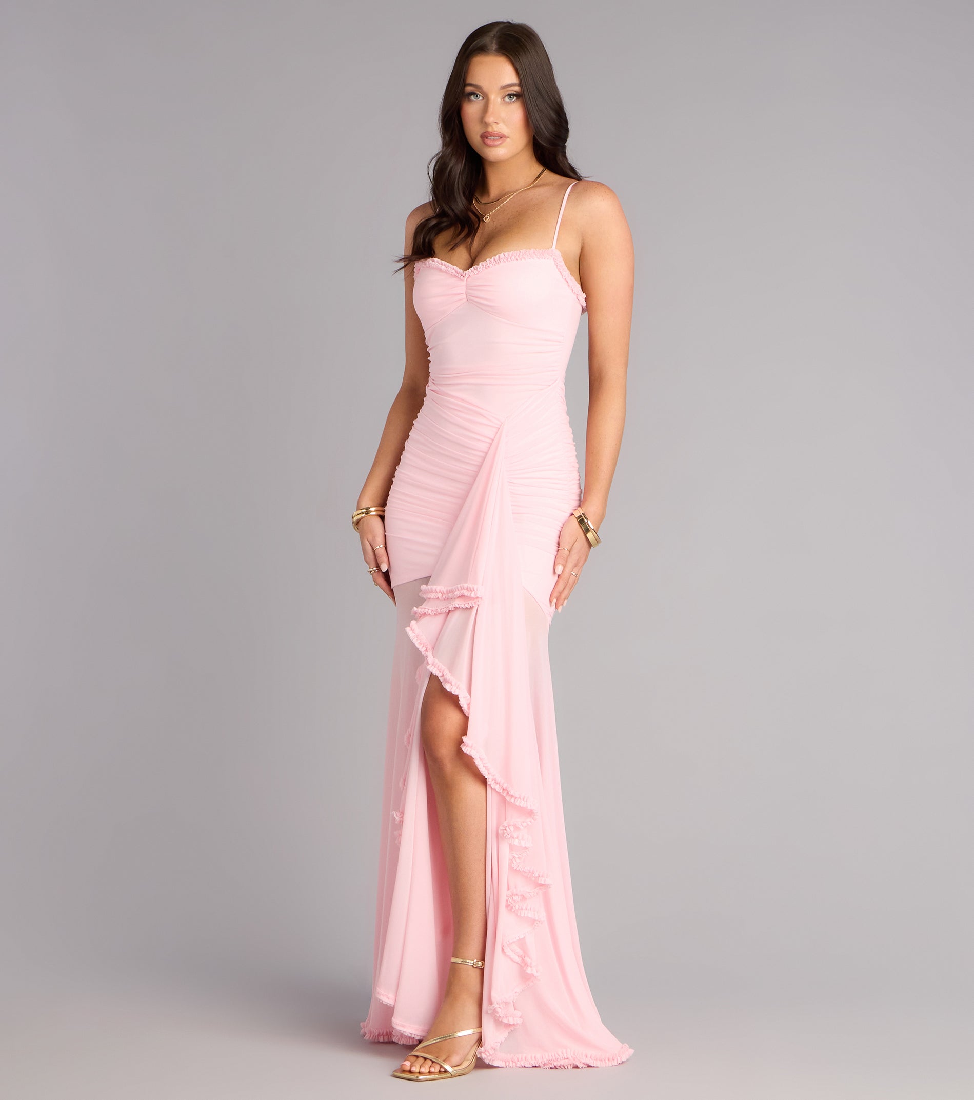 Sherrie Mesh Slit Mermaid Formal Dress - Image 4