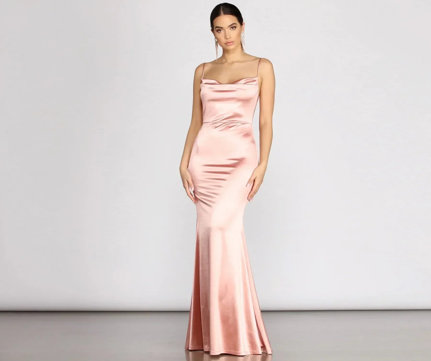 Nahla Formal Satin Mermaid Dress - Image 9