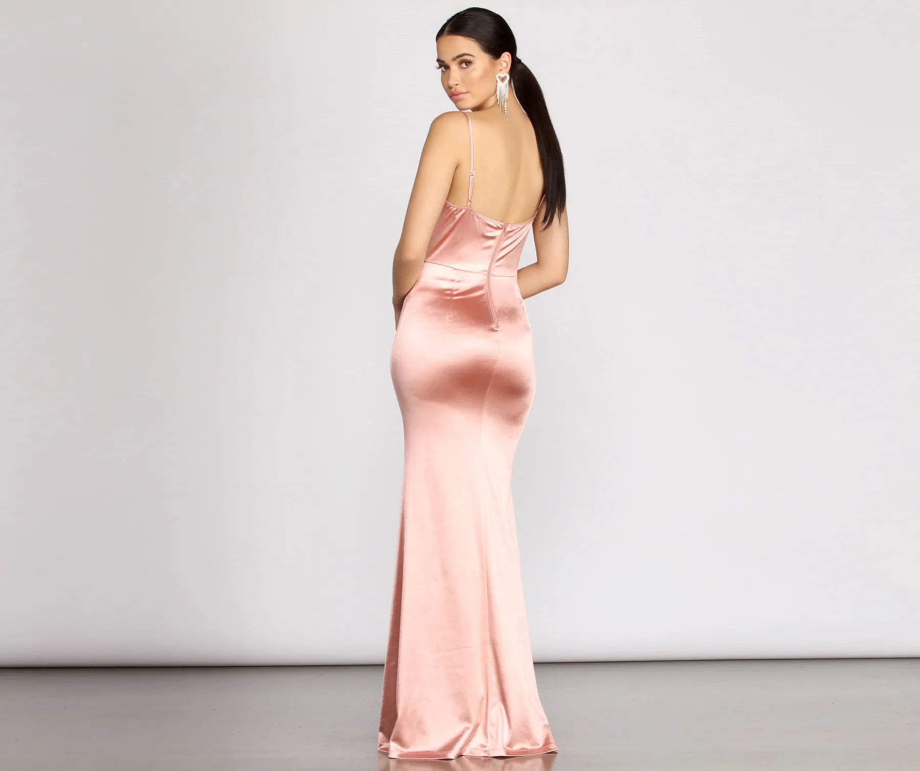 Nahla Formal Satin Mermaid Dress - Image 10