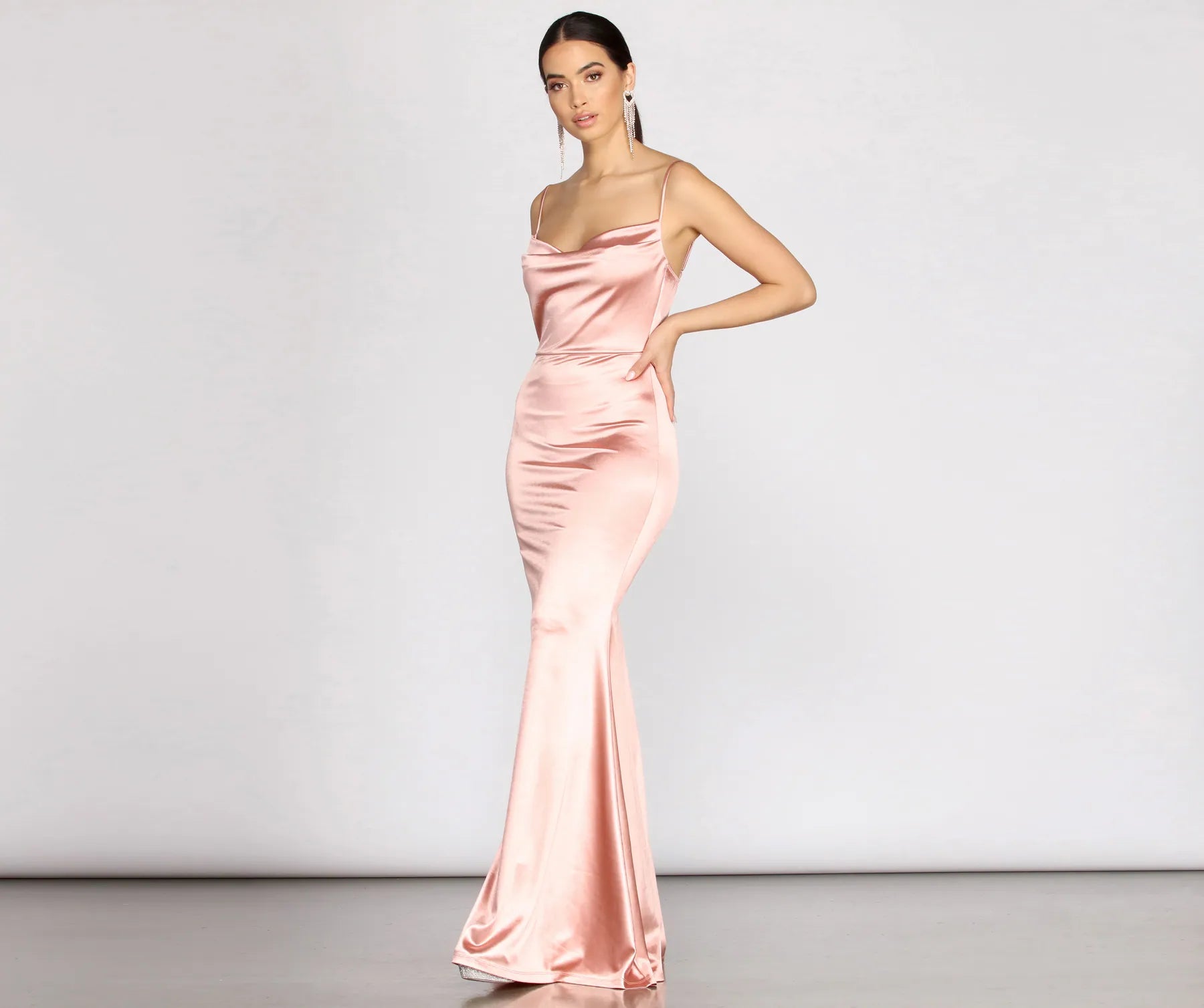 Nahla Formal Satin Mermaid Dress - Image 11