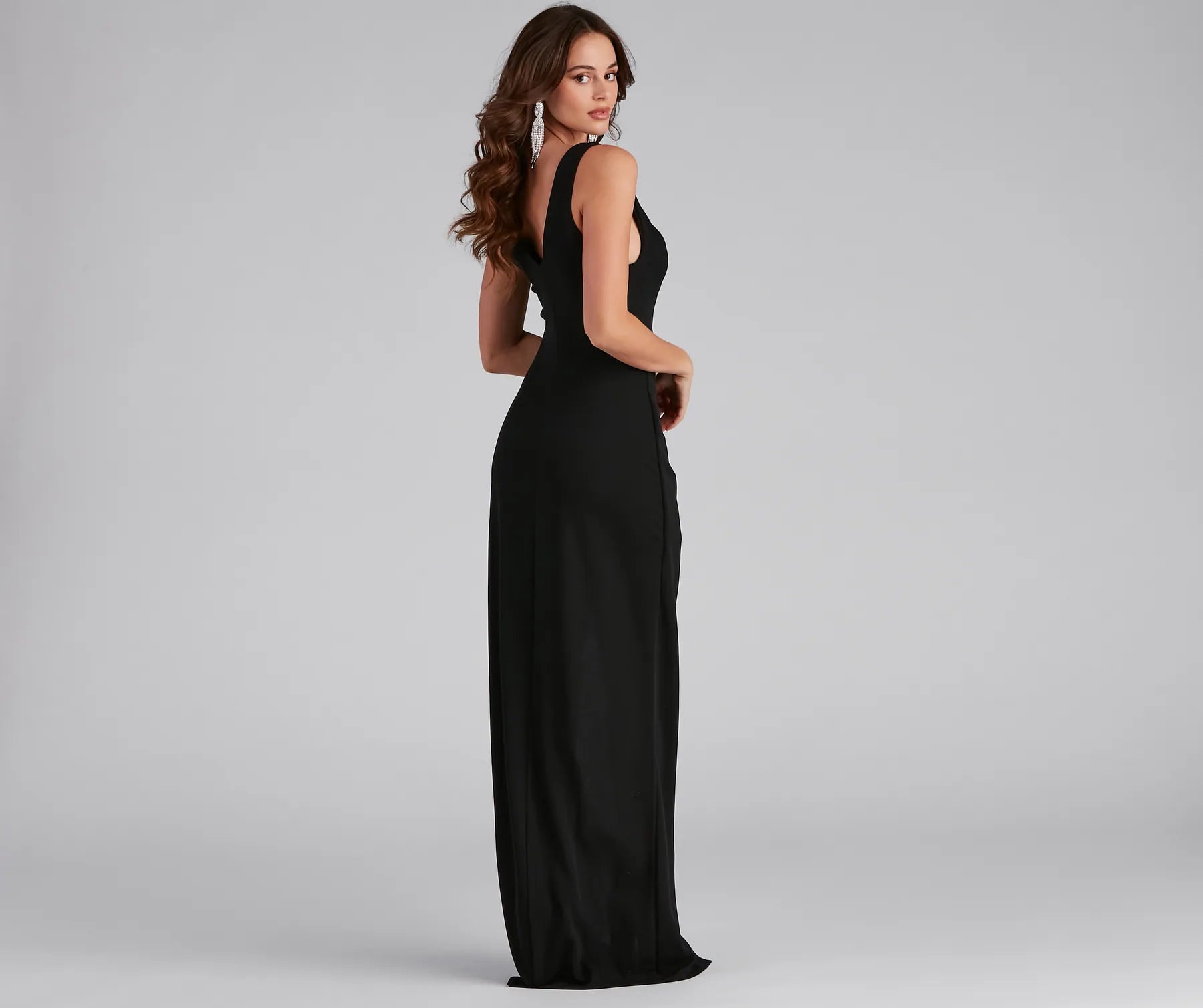 Viv Formal Crepe Wrap Dress - Image 2