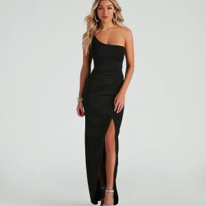 Joules Formal One-Shoulder Crepe Dress - Image 1