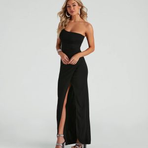 Joules Formal One-Shoulder Crepe Dress - Image 3
