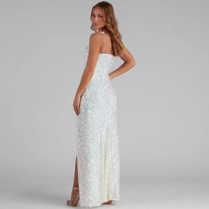 Lyla Formal One-Shoulder Sequin Dress - Image 2