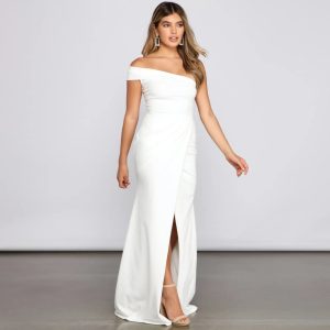 Susana Asymmetric Off-Shoulder Mermaid Dress - Image 12