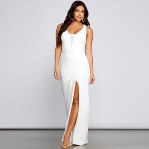 Viv Formal Crepe Wrap Dress - Image 9