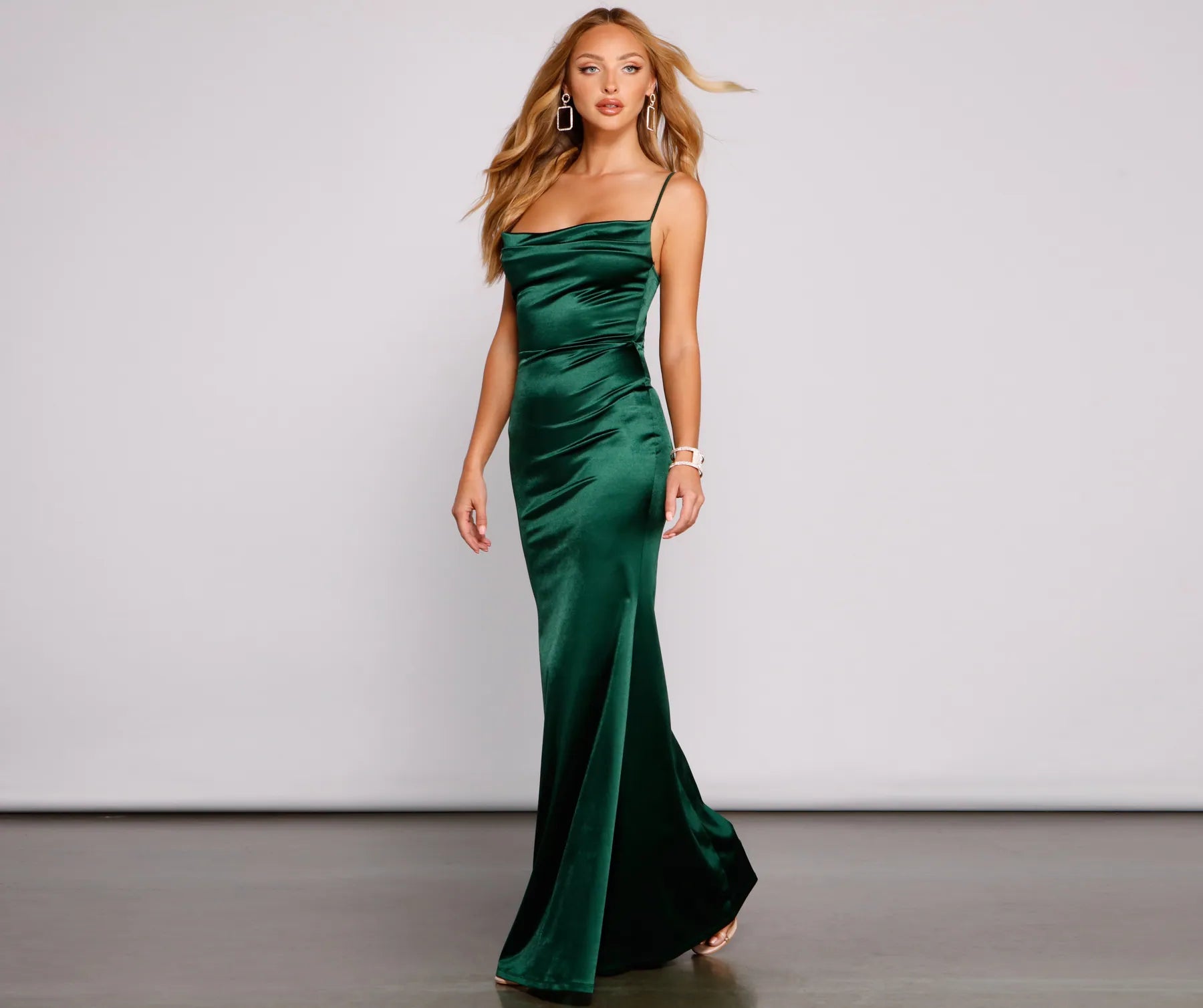 Nahla Formal Satin Mermaid Dress - Image 3