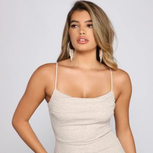 Lola Formal High Slit Glitzy Glitter Dress - Image 3