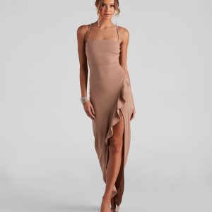 Tiffany Sleeveless High Slit Formal Dress - Image 7