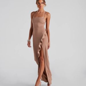 Tiffany Sleeveless High Slit Formal Dress - Image 9