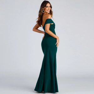 Susana Asymmetric Off-Shoulder Mermaid Dress - Image 2