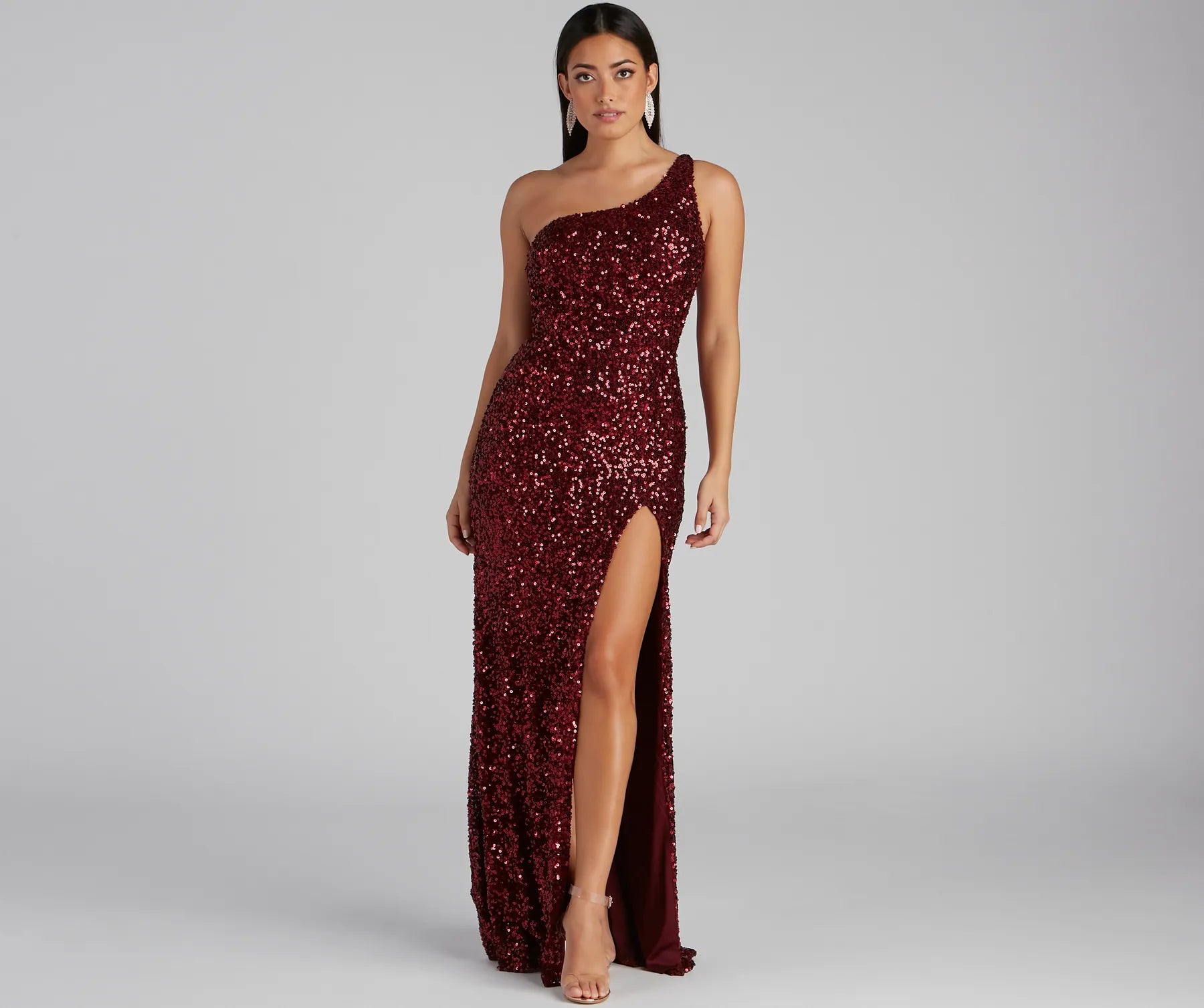 Lyla Formal One-Shoulder Sequin Dress - Image 10