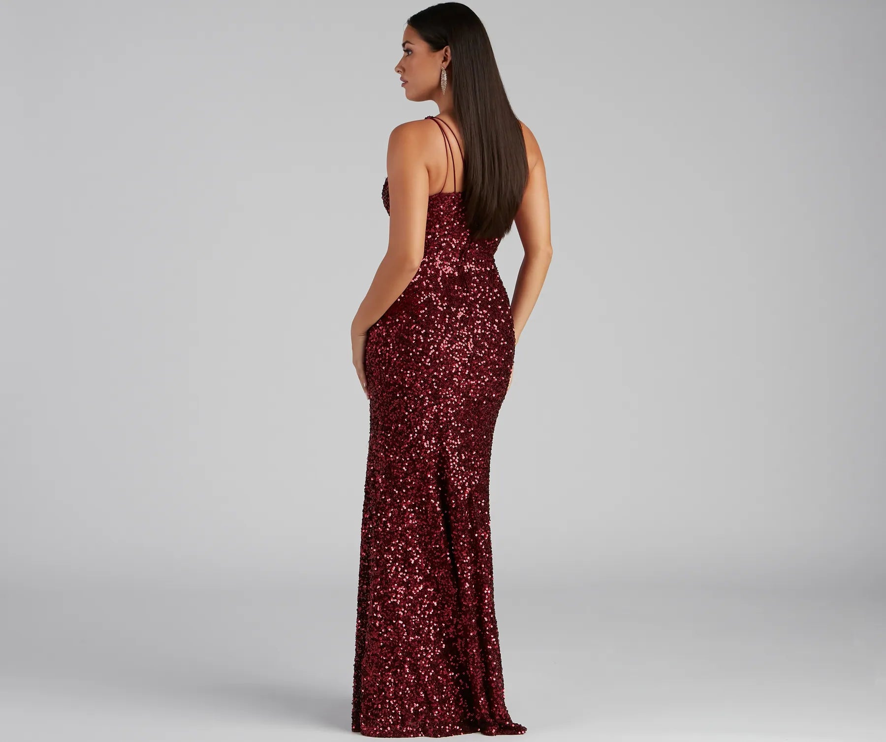 Lyla Formal One-Shoulder Sequin Dress - Image 11