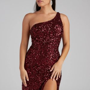 Lyla Formal One-Shoulder Sequin Dress - Image 12
