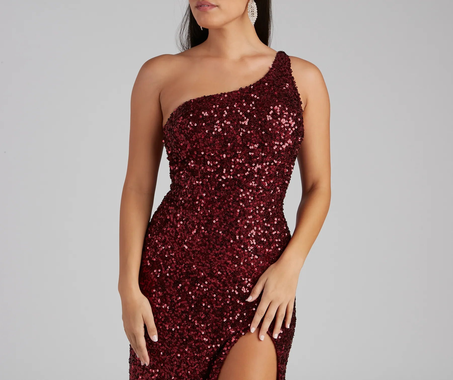 Lyla Formal One-Shoulder Sequin Dress - Image 12