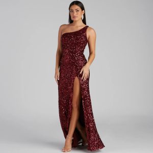 Lyla Formal One-Shoulder Sequin Dress - Image 13