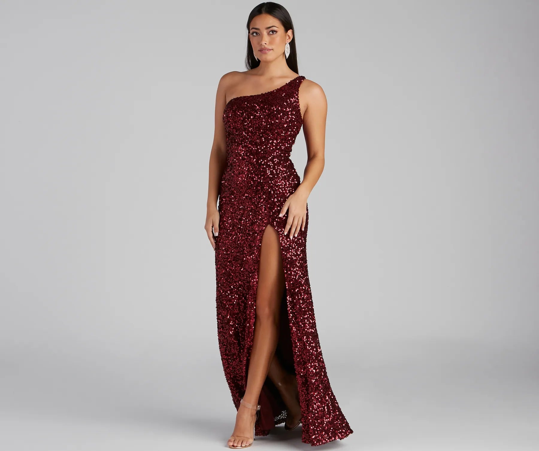Lyla Formal One-Shoulder Sequin Dress - Image 13