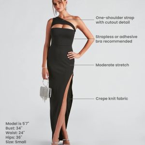 Mayven One-Shoulder Cutout Slit Formal Dress - Image 5