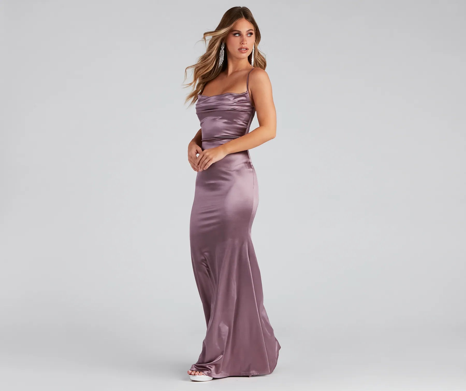 Nahla Formal Satin Mermaid Dress - Image 15
