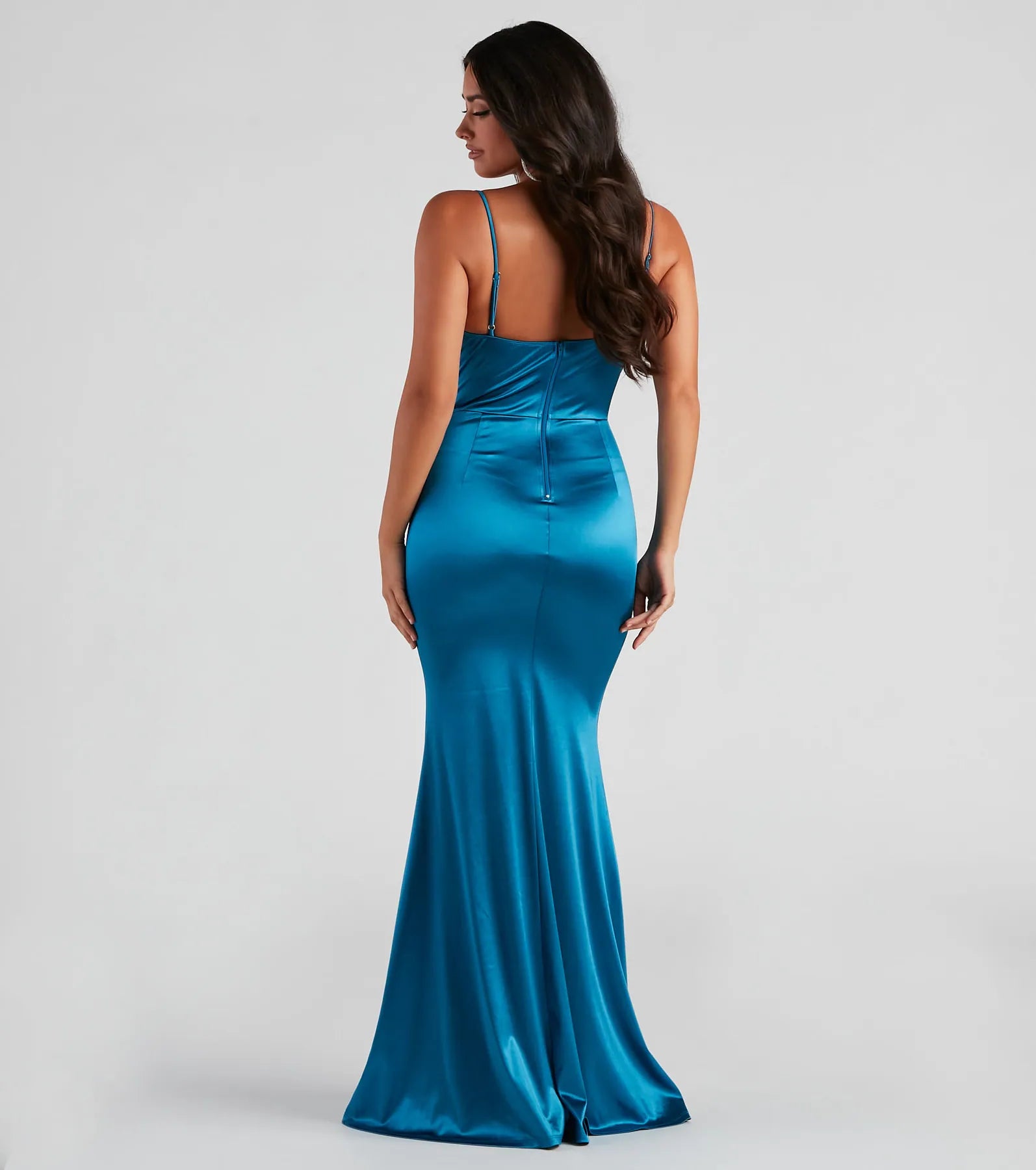 Nahla Formal Satin Mermaid Dress - Image 6