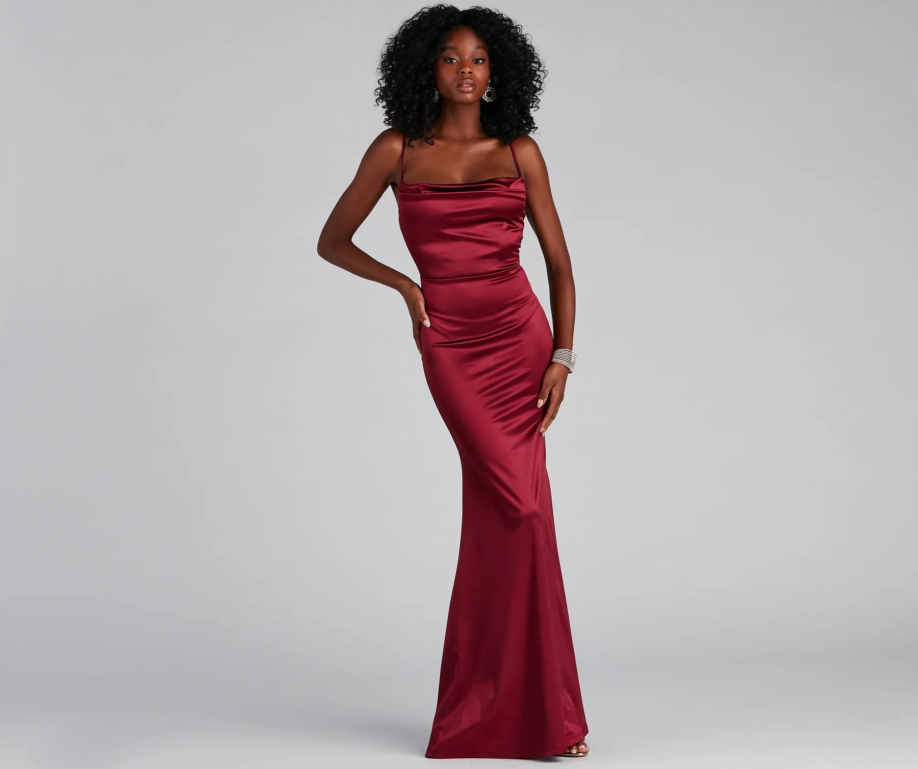 Nahla Formal Satin Mermaid Dress - Image 21