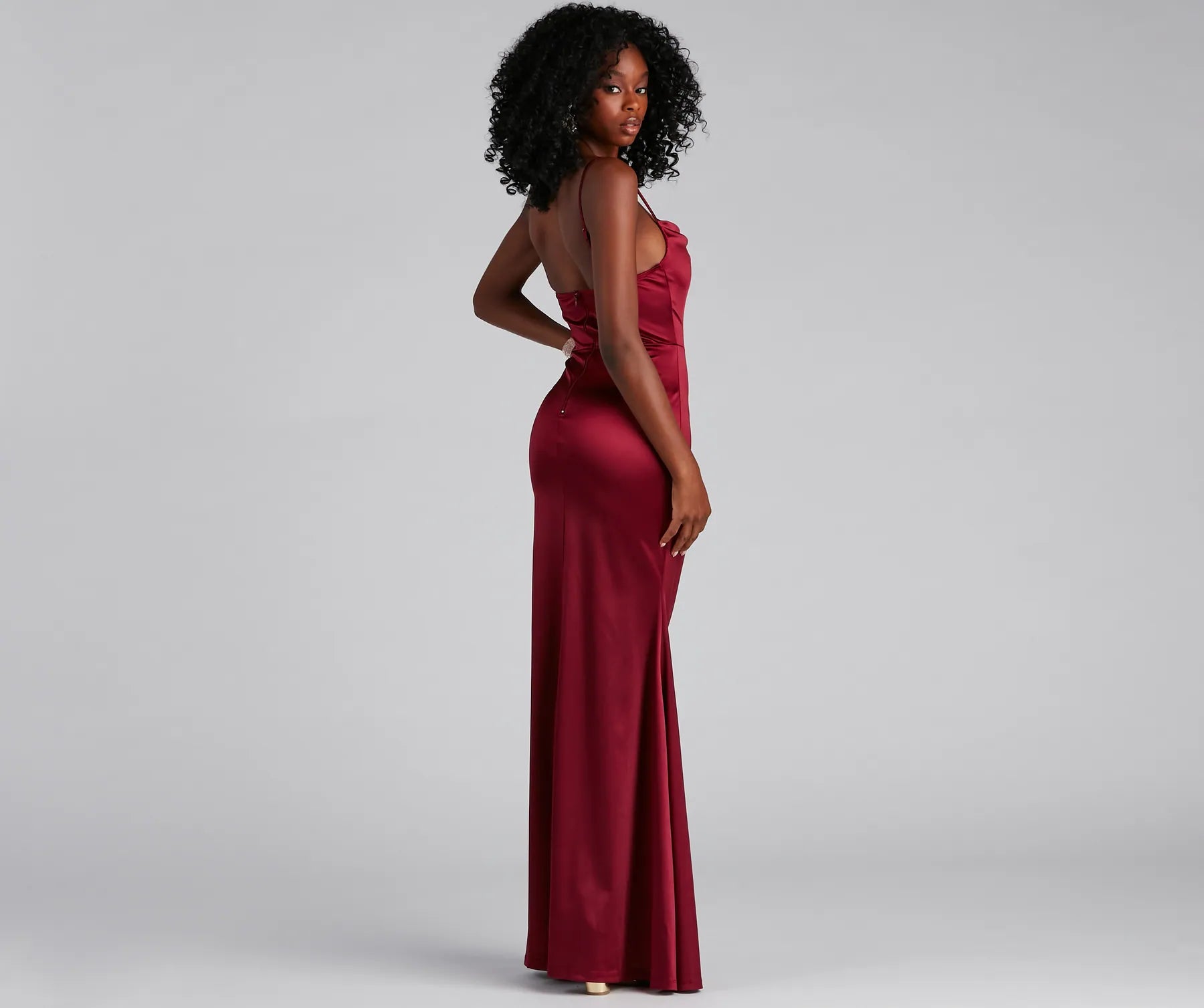 Nahla Formal Satin Mermaid Dress - Image 22