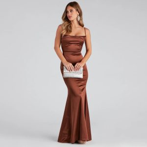 Nahla Formal Satin Mermaid Dress - Image 25