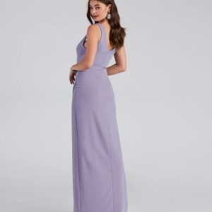 Viv Formal Crepe Wrap Dress - Image 6