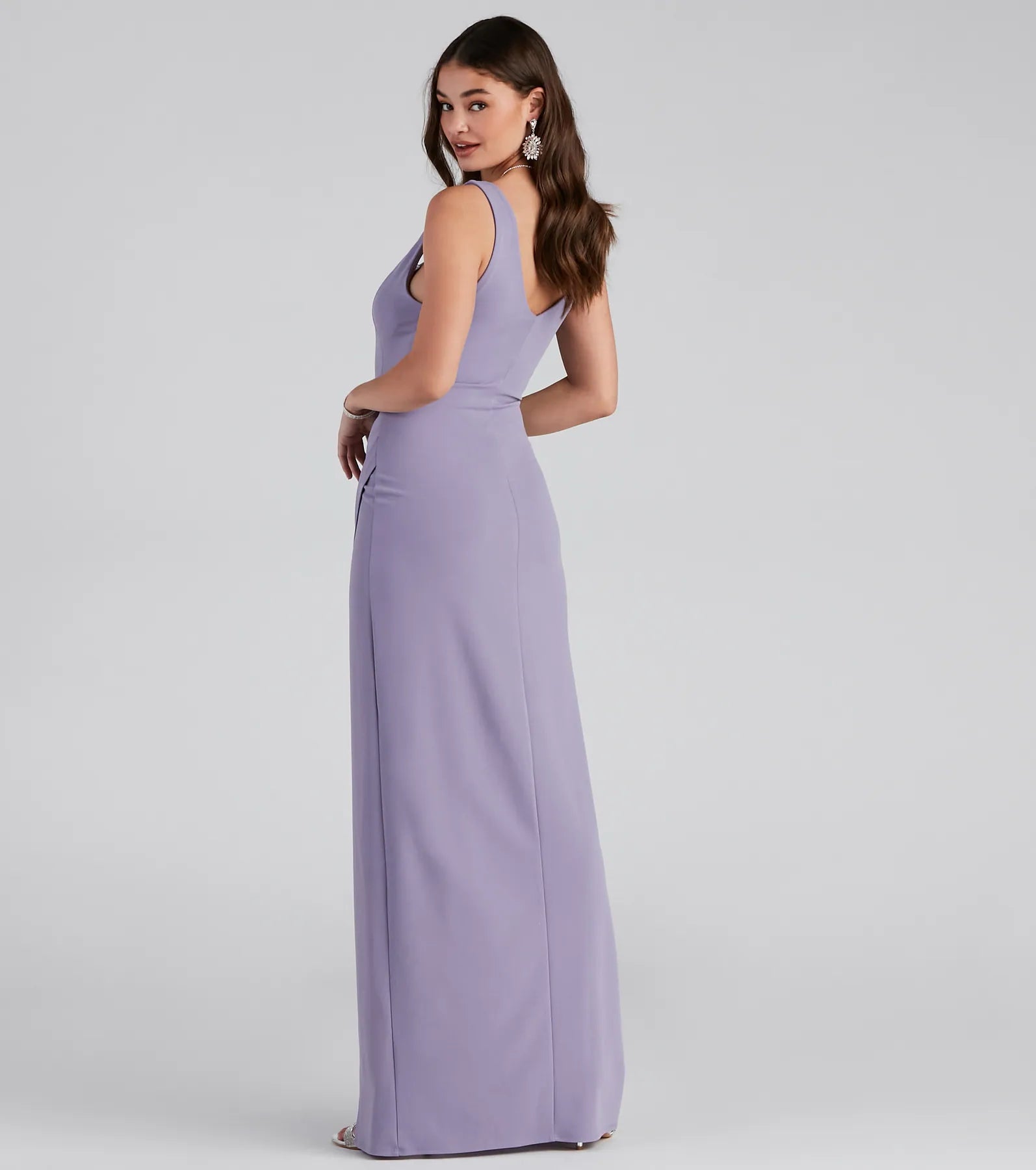 Viv Formal Crepe Wrap Dress - Image 6
