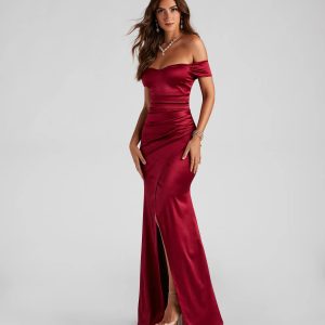 Valencia Formal Off-The-Shoulder Wrap Dress - Image 14