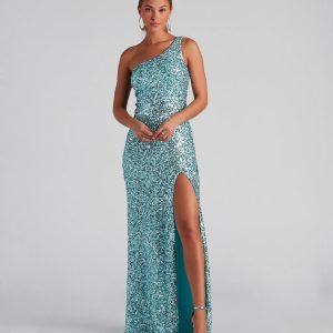 Lyla Formal One-Shoulder Sequin Dress - Image 14